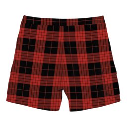 ScotsTee Shop Scottish Cameron Black and Red Ancient Tartan Plaid Cargo Shorts for Men