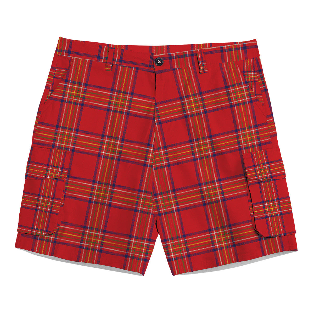 ScotsTee Shop Scottish Burnett of Leys Modern Tartan Plaid Cargo Shorts for Men