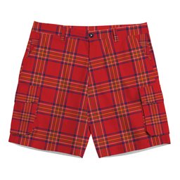 ScotsTee Shop Scottish Burnett of Leys Modern Tartan Plaid Cargo Shorts for Men