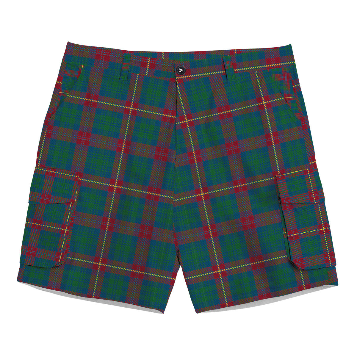ScotsTee Shop Scottish Cairns of Finavon Ancient Tartan Plaid Cargo Shorts for Men