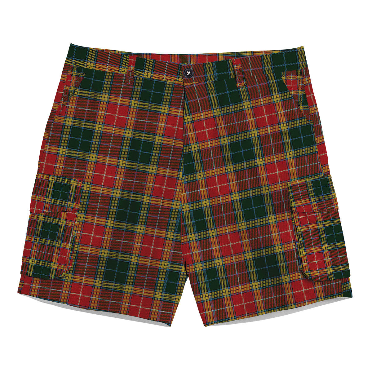 ScotsTee Shop Scottish Buchanan of Leny Tartan Plaid Cargo Shorts for Men