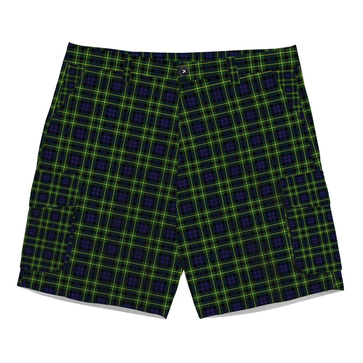 ScotsTee Shop Scottish Campbell of Breadalbane Modern Tartan Plaid Cargo Shorts for Men