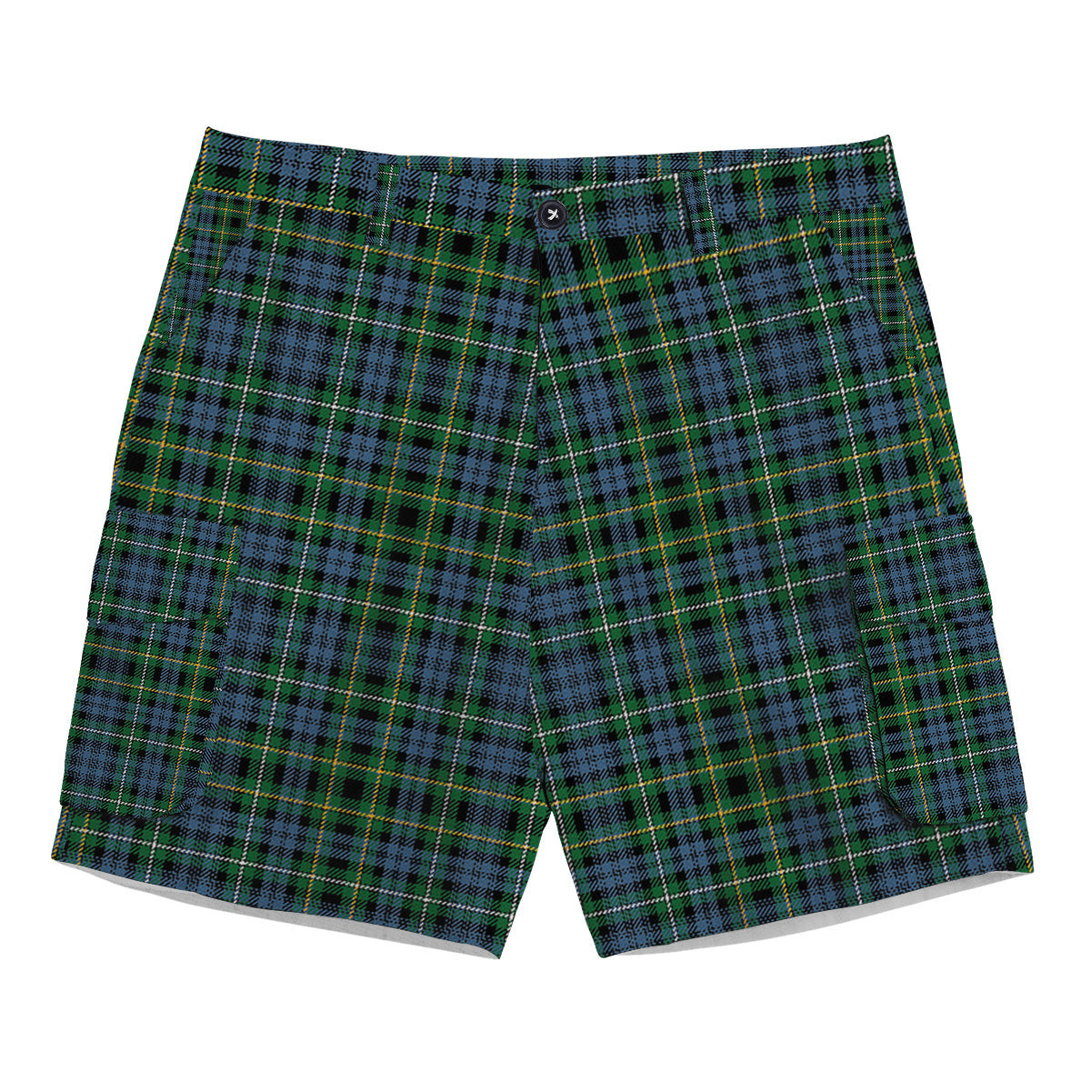 ScotsTee Shop Scottish Campbell of Argyll 1815 Ancient 2 Tartan Plaid Cargo Shorts for Men