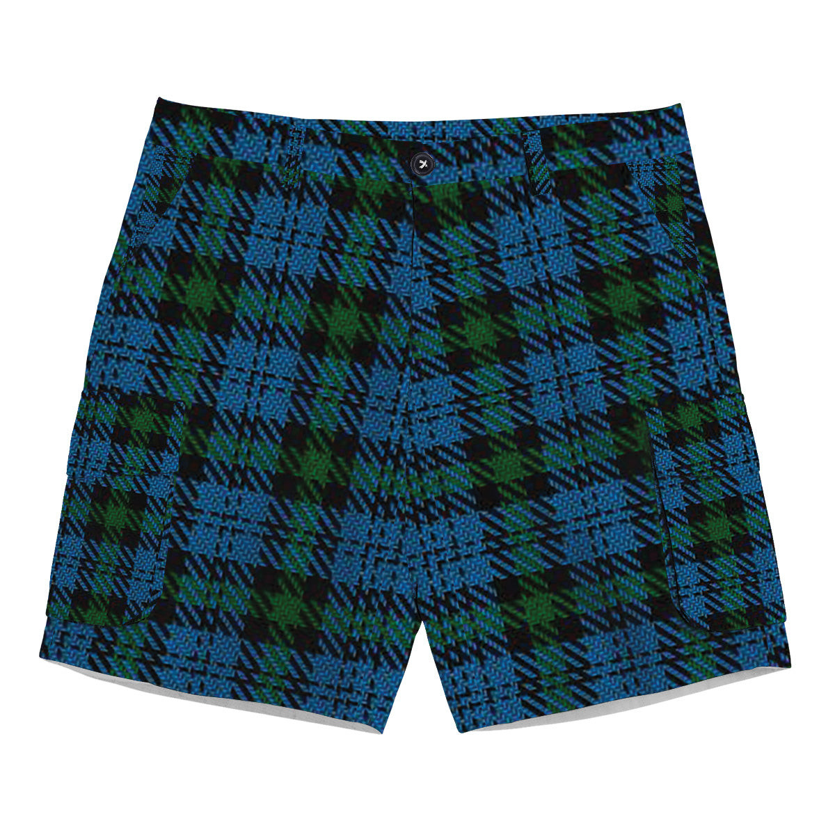 ScotsTee Shop Scottish Campbell of Glenlyon Tartan Plaid Cargo Shorts for Men