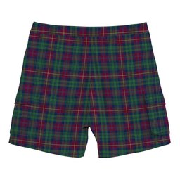 ScotsTee Shop Scottish Cairns of Finavon Modern Tartan Plaid Cargo Shorts for Men