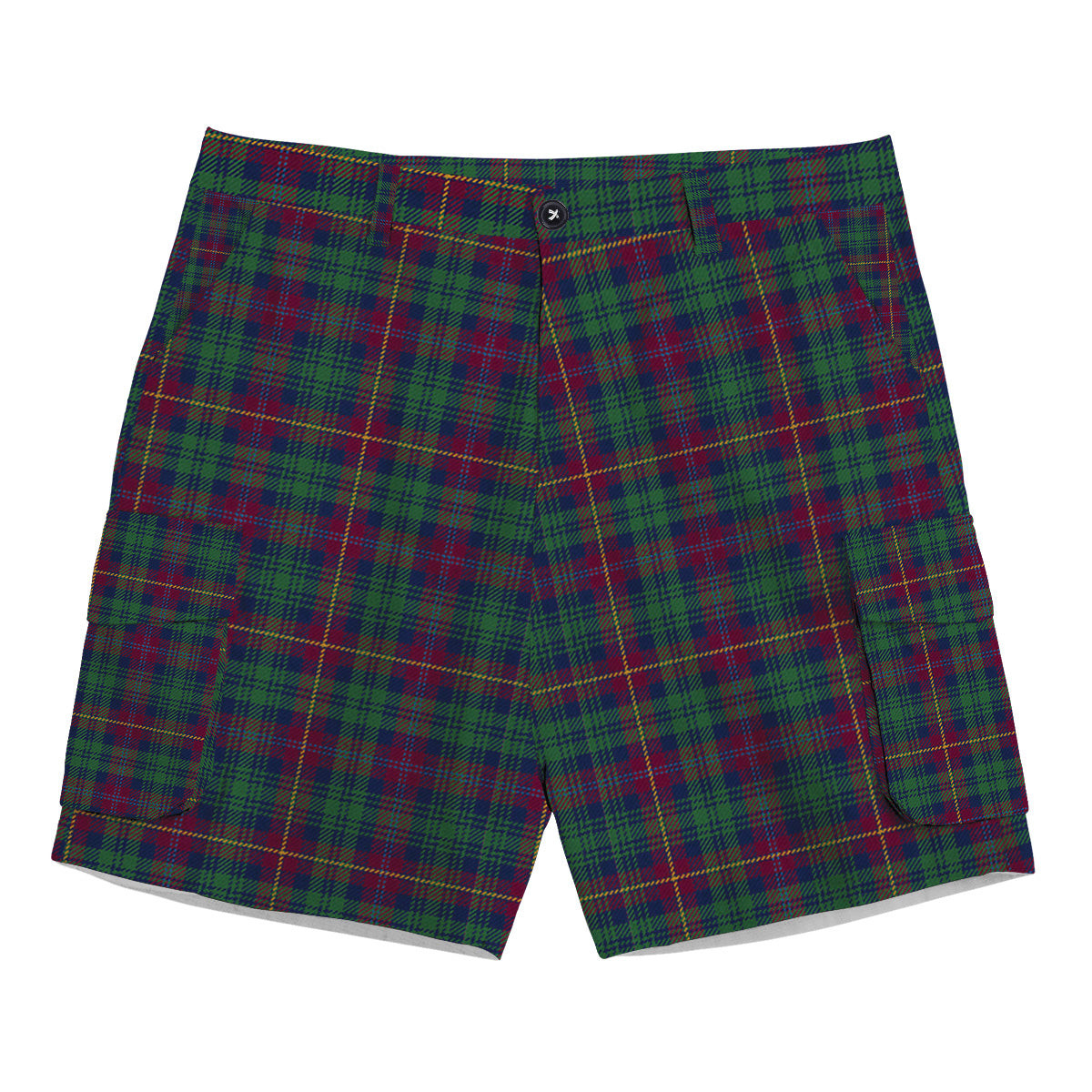 ScotsTee Shop Scottish Cairns of Finavon Modern Tartan Plaid Cargo Shorts for Men
