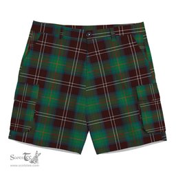 ScotsTee Shop Scottish Chisholm Hunting Ancient Tartan Plaid Cargo Shorts for Men