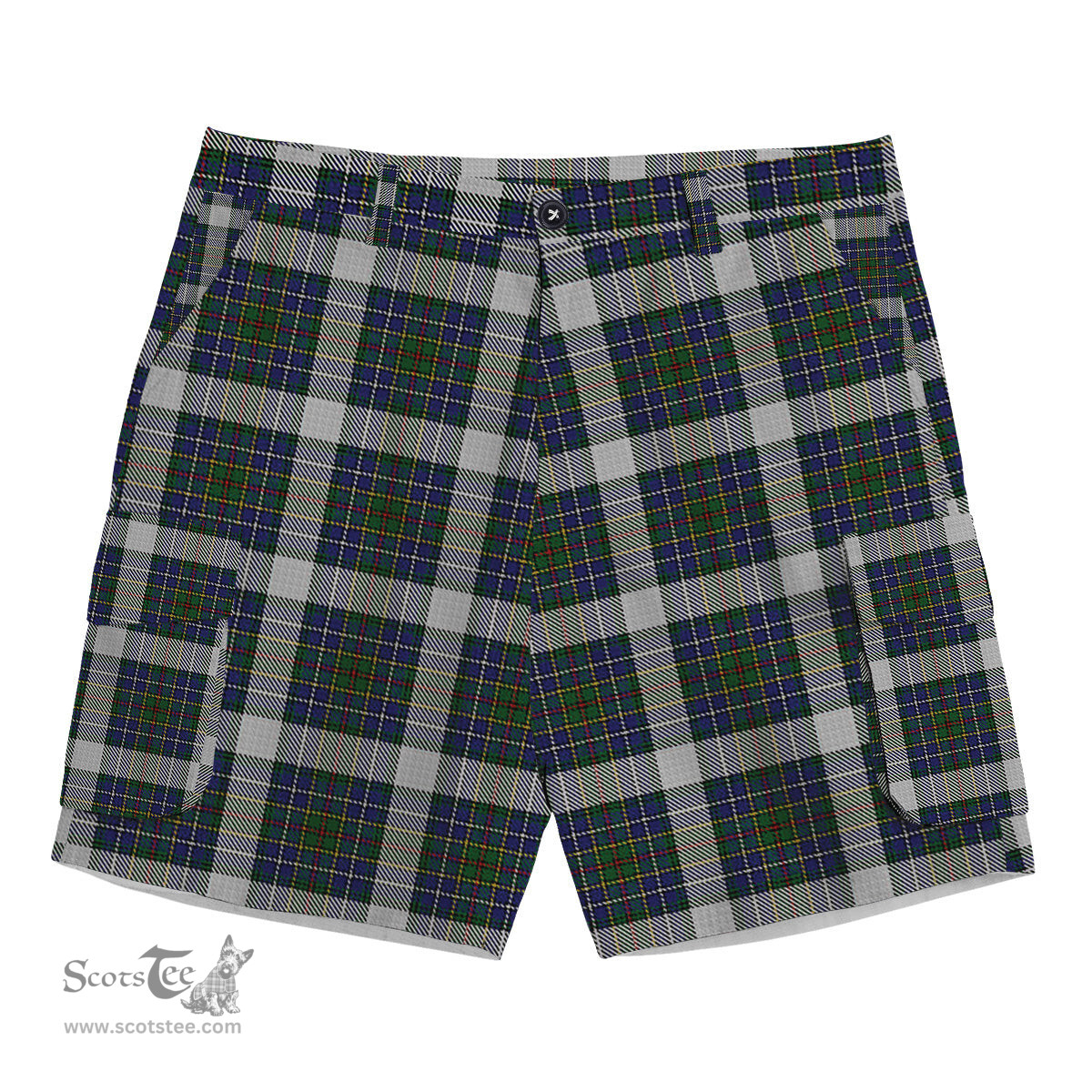 ScotsTee Shop Scottish Cockburn of Ormiston Dress Tartan Plaid Cargo Shorts for Men