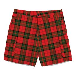 ScotsTee Shop Scottish Dunbar Modern Tartan Plaid Cargo Shorts for Men