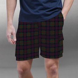 ScotsTee Shop Scottish Donald of Clan Ranald Tartan Plaid Cargo Shorts for Men