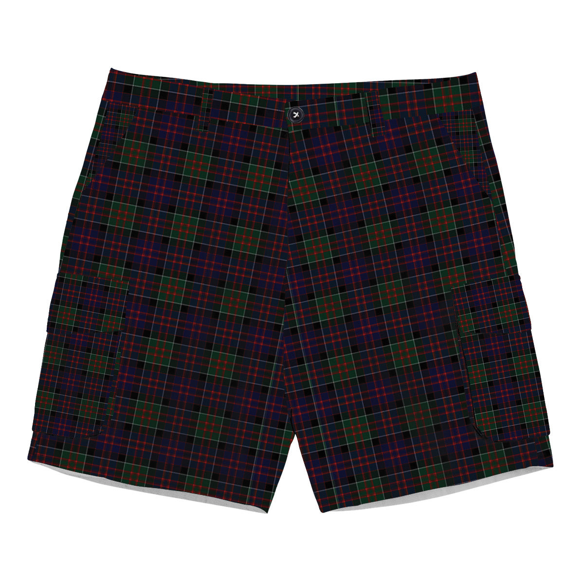 ScotsTee Shop Scottish Donald of Clan Ranald Tartan Plaid Cargo Shorts for Men