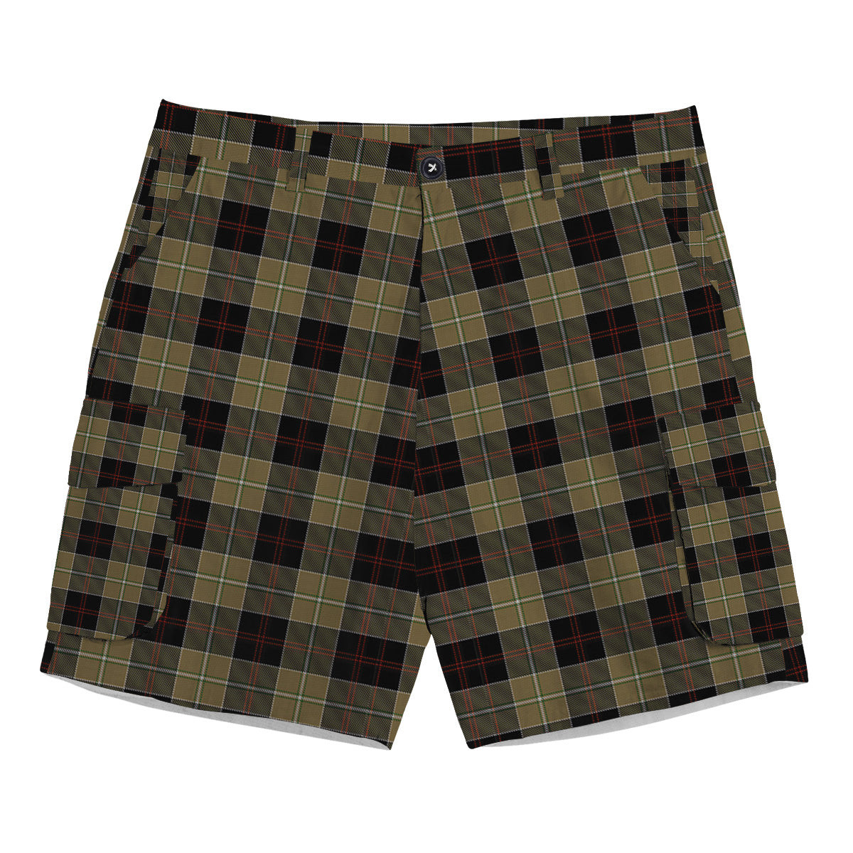 ScotsTee Shop Scottish Dunlop Hunting Tartan Plaid Cargo Shorts for Men