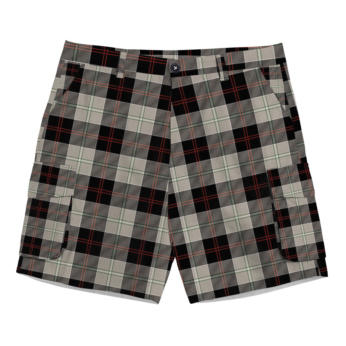 ScotsTee Shop Scottish Dunlop Hunting Modern Tartan Plaid Cargo Shorts for Men