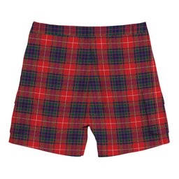ScotsTee Shop Scottish Fraser Gathering Red Modern Tartan Plaid Cargo Shorts for Men