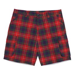ScotsTee Shop Scottish Fraser Gathering Red Modern Tartan Plaid Cargo Shorts for Men