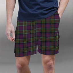 ScotsTee Shop Scottish Donald of Clan Ranald Modern Tartan Plaid Cargo Shorts for Men