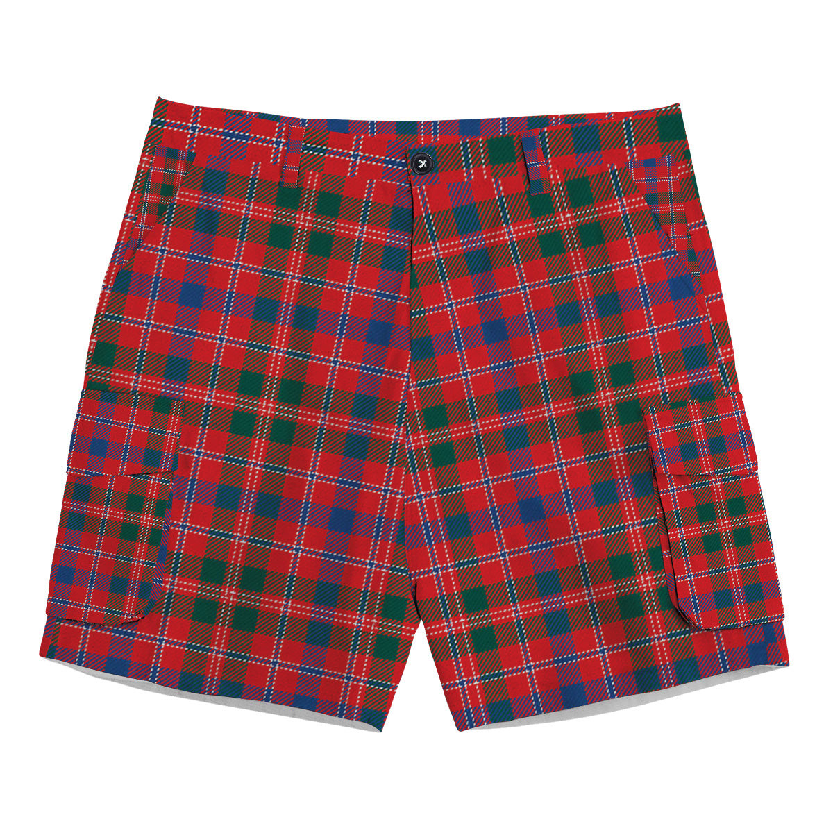 ScotsTee Shop Scottish Donald of Glenaladale Modern Tartan Plaid Cargo Shorts for Men