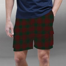ScotsTee Shop Scottish Donachie of Brockloch Tartan Plaid Cargo Shorts for Men