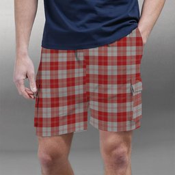 ScotsTee Shop Scottish Erskine Red Tartan Plaid Cargo Shorts for Men