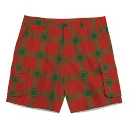 ScotsTee Shop Scottish Donald of the Isles Red Ancient Tartan Plaid Cargo Shorts for Men