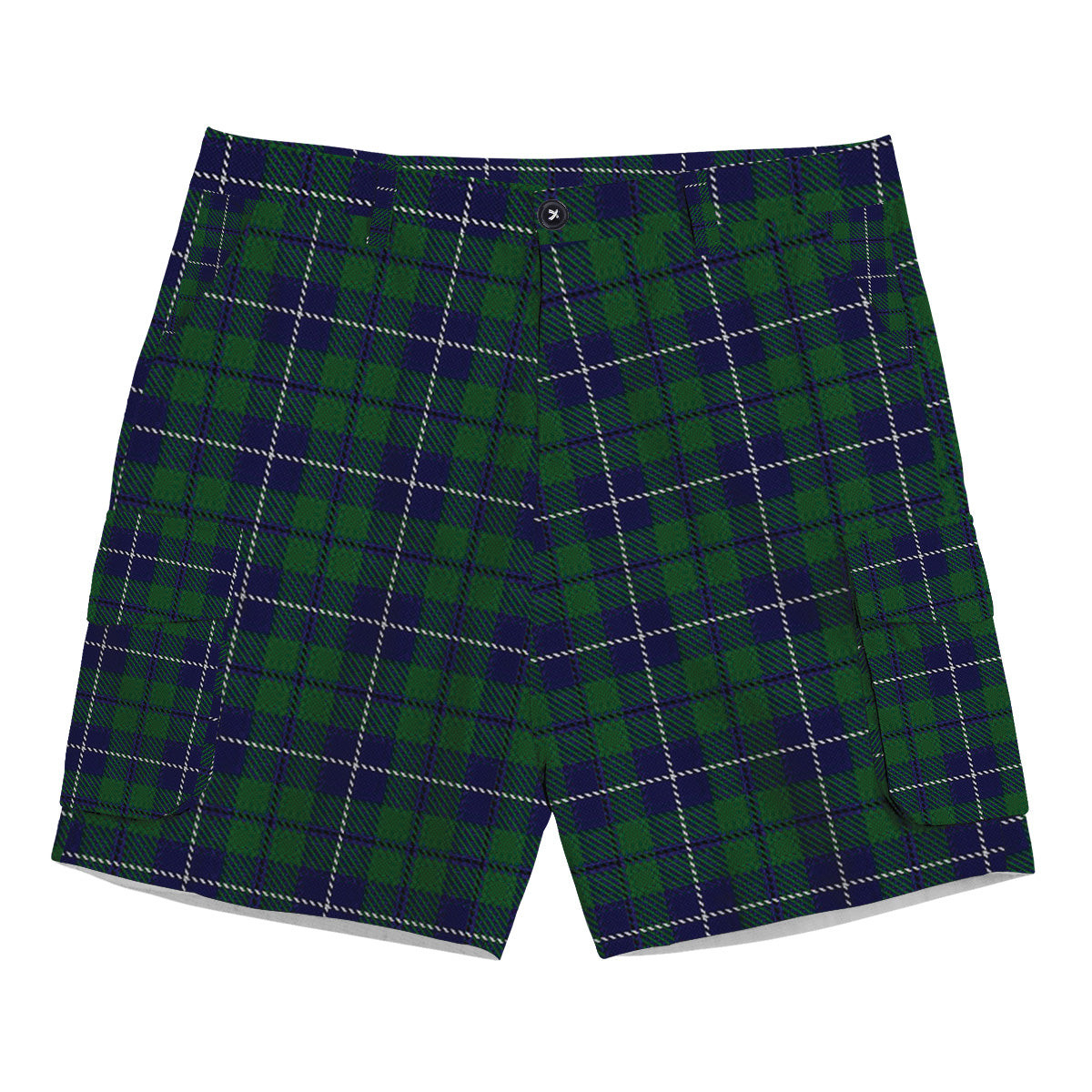 ScotsTee Shop Scottish Douglas Green Wilsons Tartan Plaid Cargo Shorts for Men