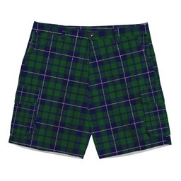 ScotsTee Shop Scottish Douglas Green Wilsons Tartan Plaid Cargo Shorts for Men