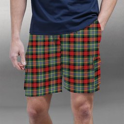 ScotsTee Shop Scottish Dundee District Modern Clan Tartan Plaid Cargo Shorts for Men