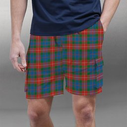 ScotsTee Shop Scottish Fraser of Lovat Ancient Tartan Plaid Cargo Shorts for Men