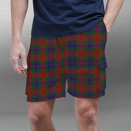 ScotsTee Shop Scottish Fraser 1800 Tartan Plaid Cargo Shorts for Men