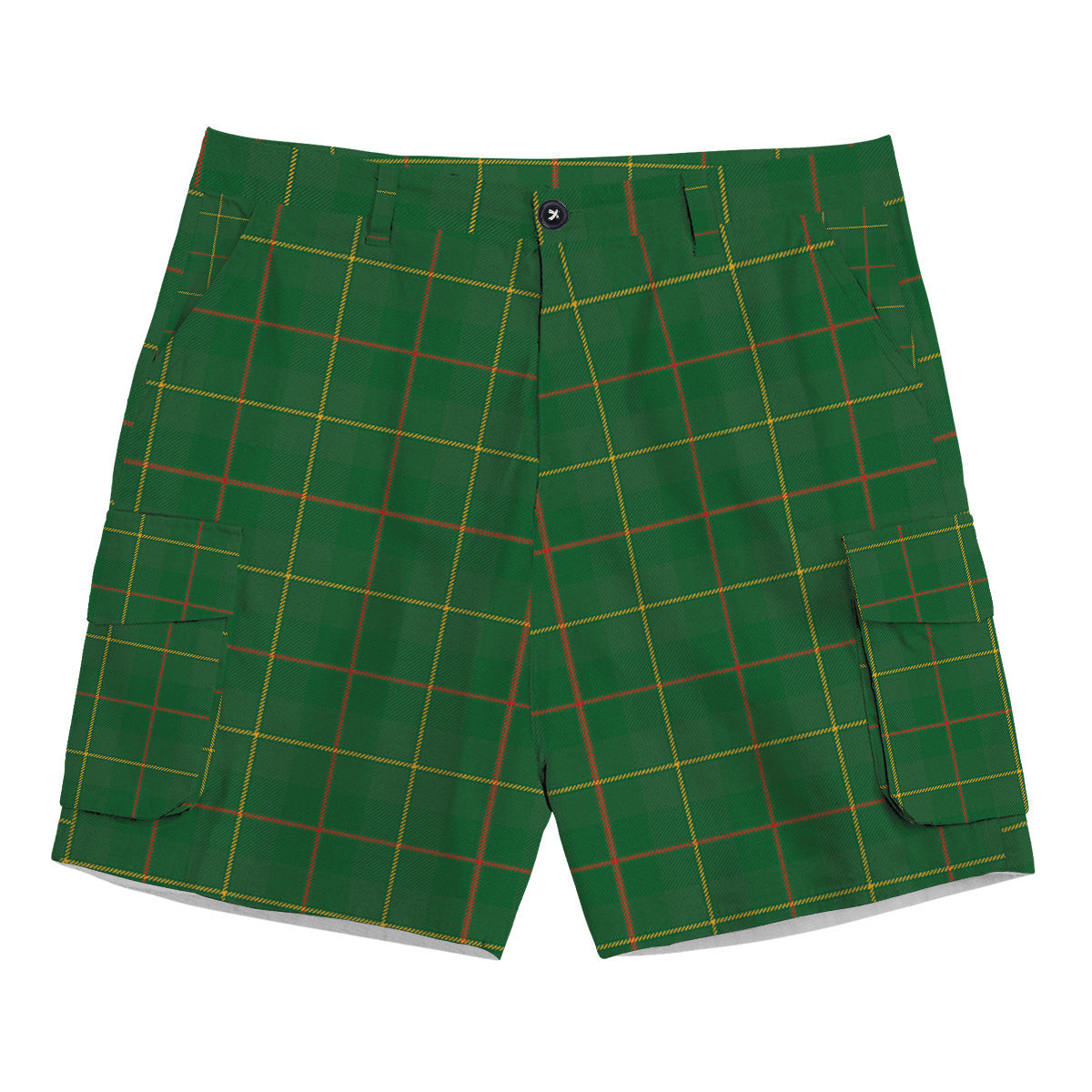ScotsTee Shop Scottish Galloway Green Ancient Tartan Plaid Cargo Shorts for Men