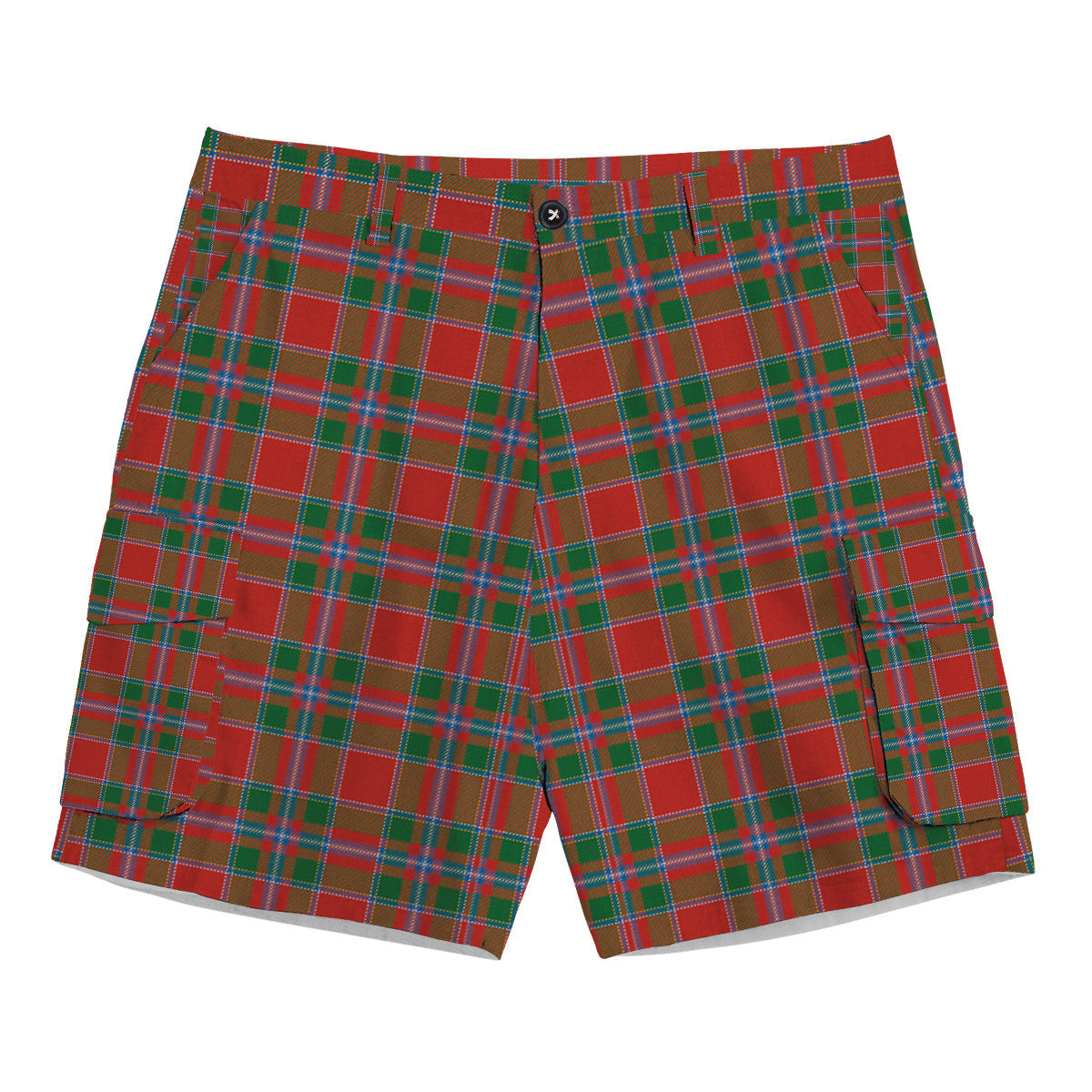 ScotsTee Shop Scottish Drummond of Perth Ancient Tartan Plaid Cargo Shorts for Men
