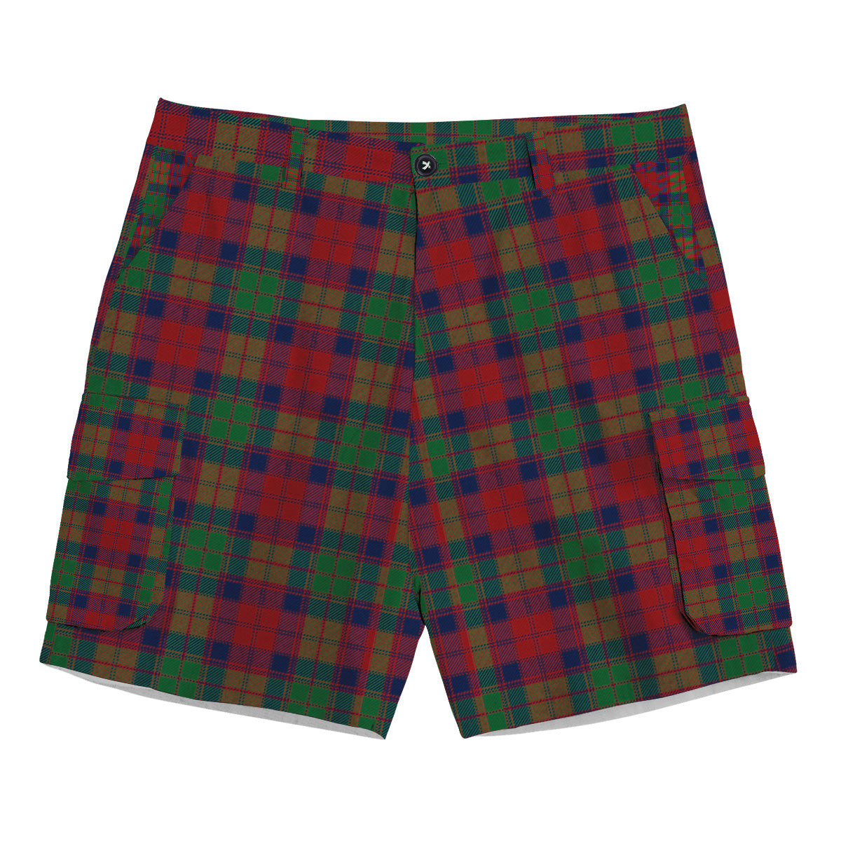 ScotsTee Shop Scottish Fraser of Altyre Modern Tartan Plaid Cargo Shorts for Men