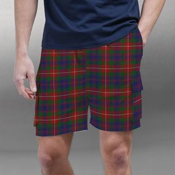 ScotsTee Shop Scottish Fraser of Lovat Tartan Plaid Cargo Shorts for Men