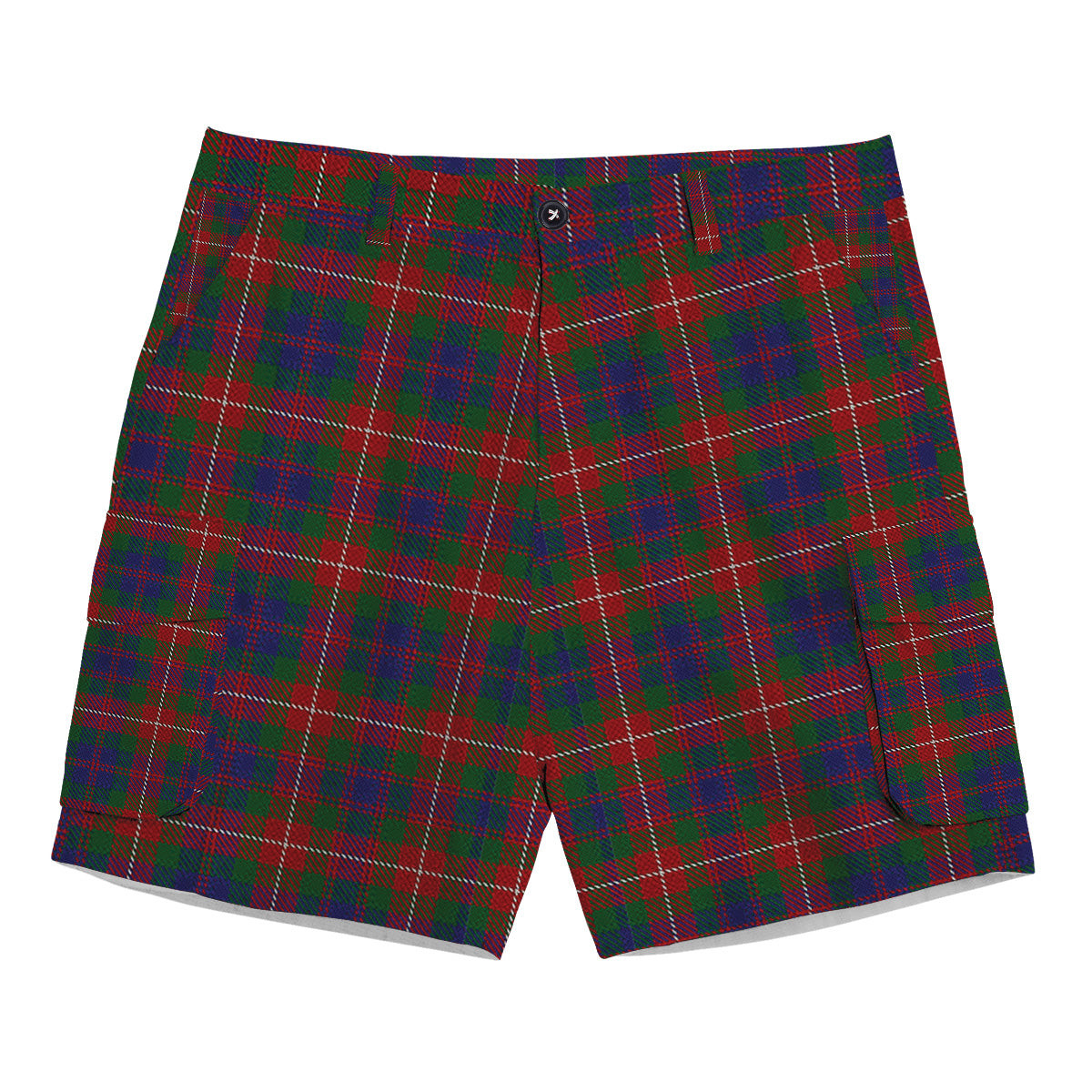 ScotsTee Shop Scottish Fraser of Lovat Tartan Plaid Cargo Shorts for Men