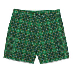 ScotsTee Shop Scottish Forrester Hunting Modern Tartan Plaid Cargo Shorts for Men