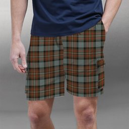 ScotsTee Shop Scottish Fergusson Weathered Tartan Plaid Cargo Shorts for Men