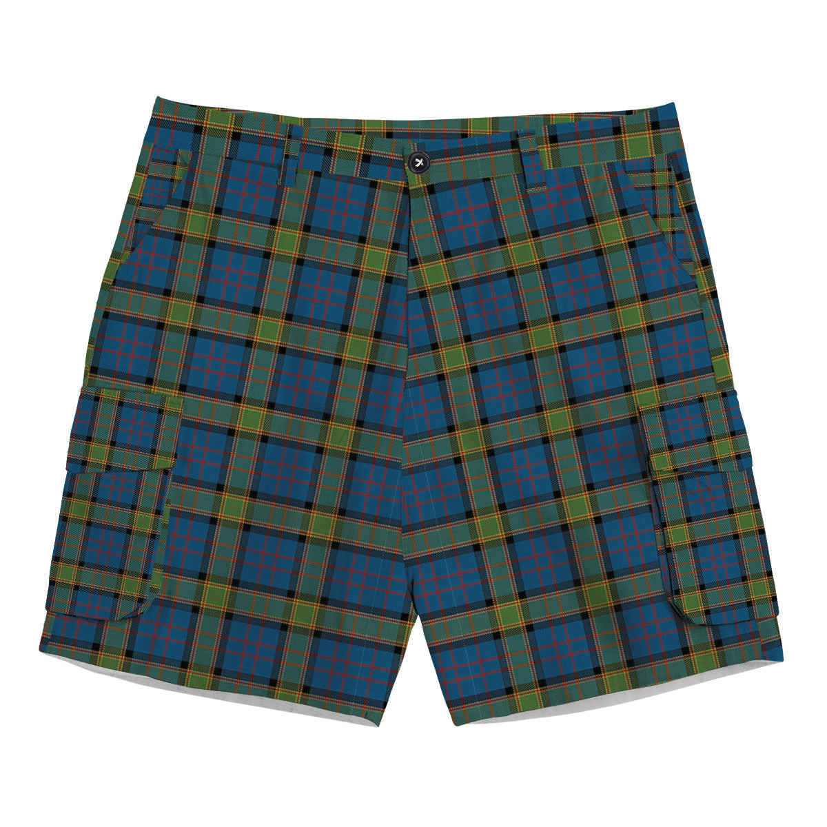 ScotsTee Shop Scottish Dalrymple M of Oxenfoord Tartan Plaid Cargo Shorts for Men