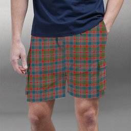 ScotsTee Shop Scottish Donald of Boisdale Ancient Tartan Plaid Cargo Shorts for Men