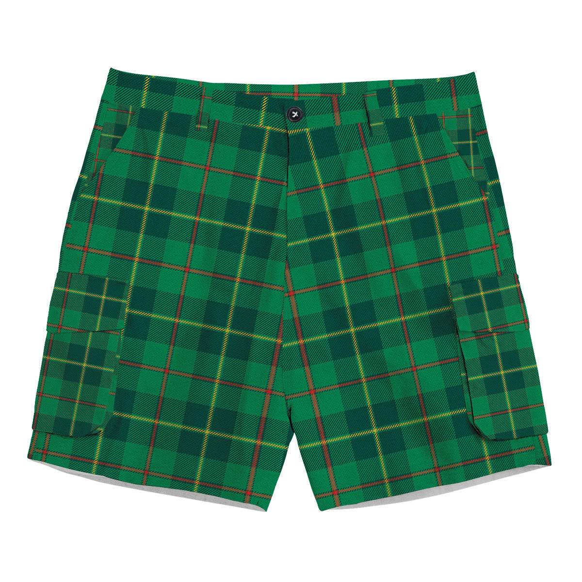 ScotsTee Shop Scottish Galloway Green Modern Tartan Plaid Cargo Shorts for Men