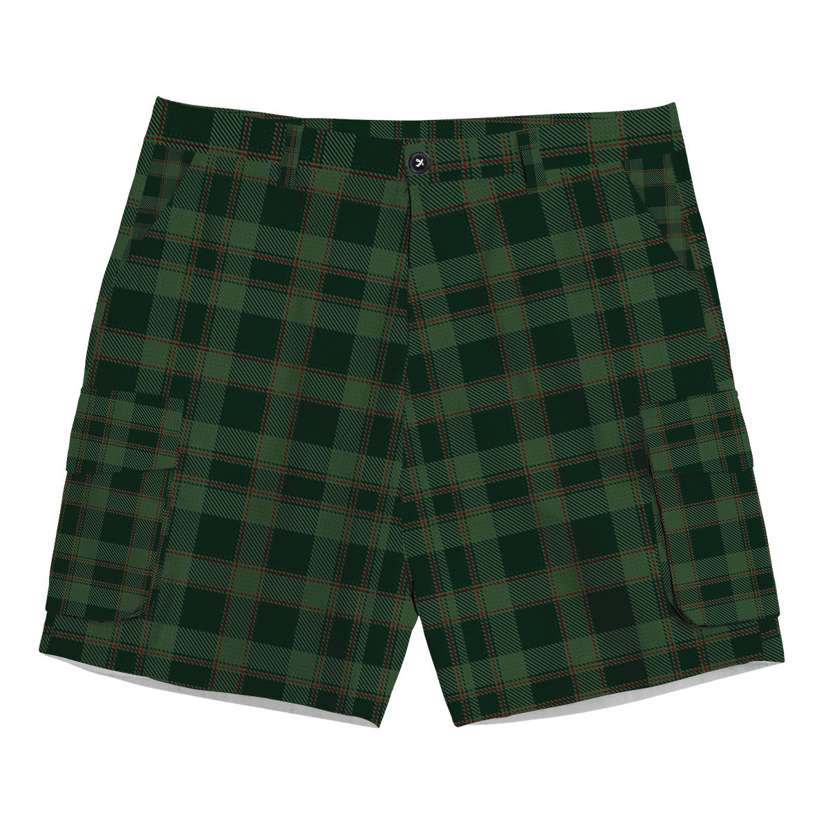 ScotsTee Shop Scottish Donachie of Brockloch Hunting Tartan Plaid Cargo Shorts for Men