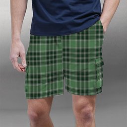 ScotsTee Shop Scottish Donald Lord of the Isles Hunting Tartan Plaid Cargo Shorts for Men