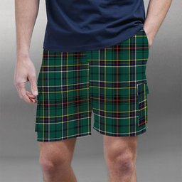 ScotsTee Shop Scottish Duncan of Sketraw Modern Tartan Plaid Cargo Shorts for Men
