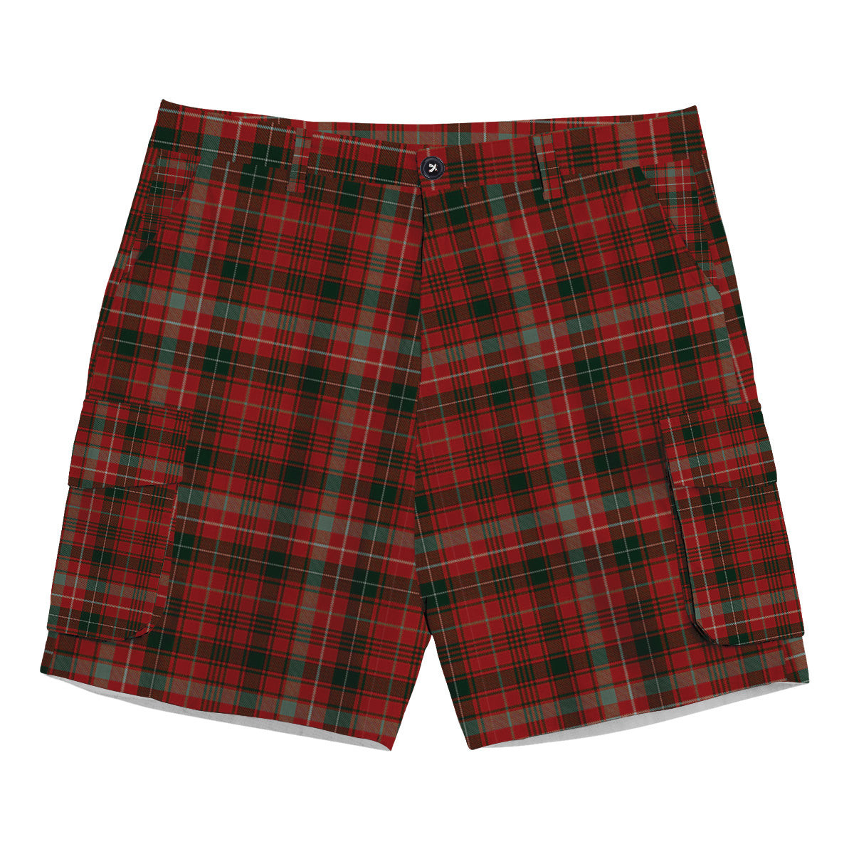 ScotsTee Shop Scottish Donald of Staffa_s Sett Tartan Plaid Cargo Shorts for Men