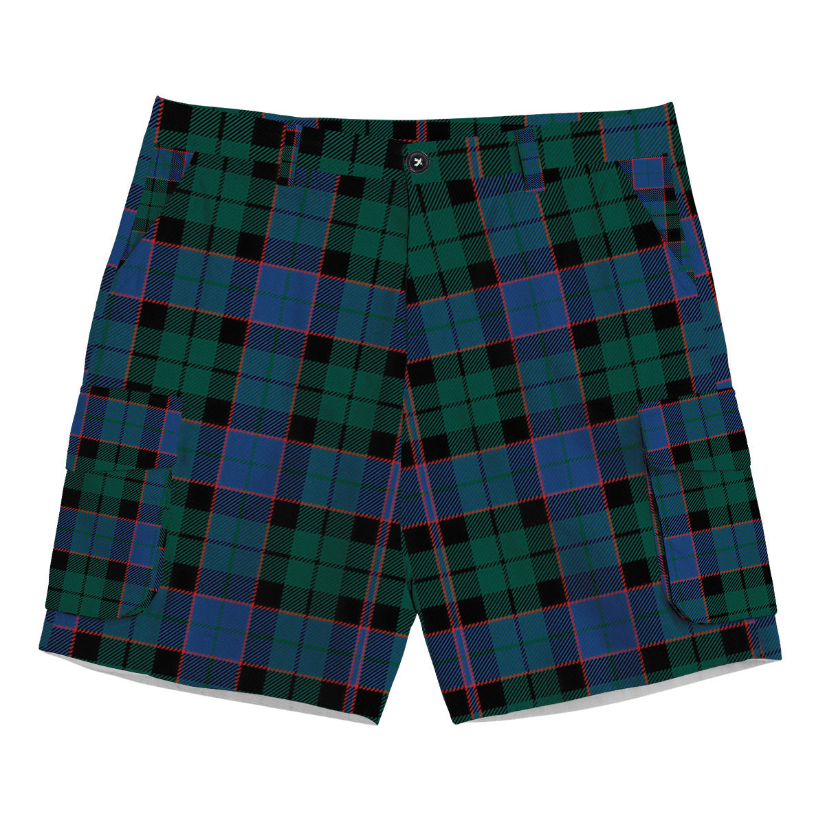 ScotsTee Shop Scottish Fergusson of Balquhidder Modern Tartan Plaid Cargo Shorts for Men