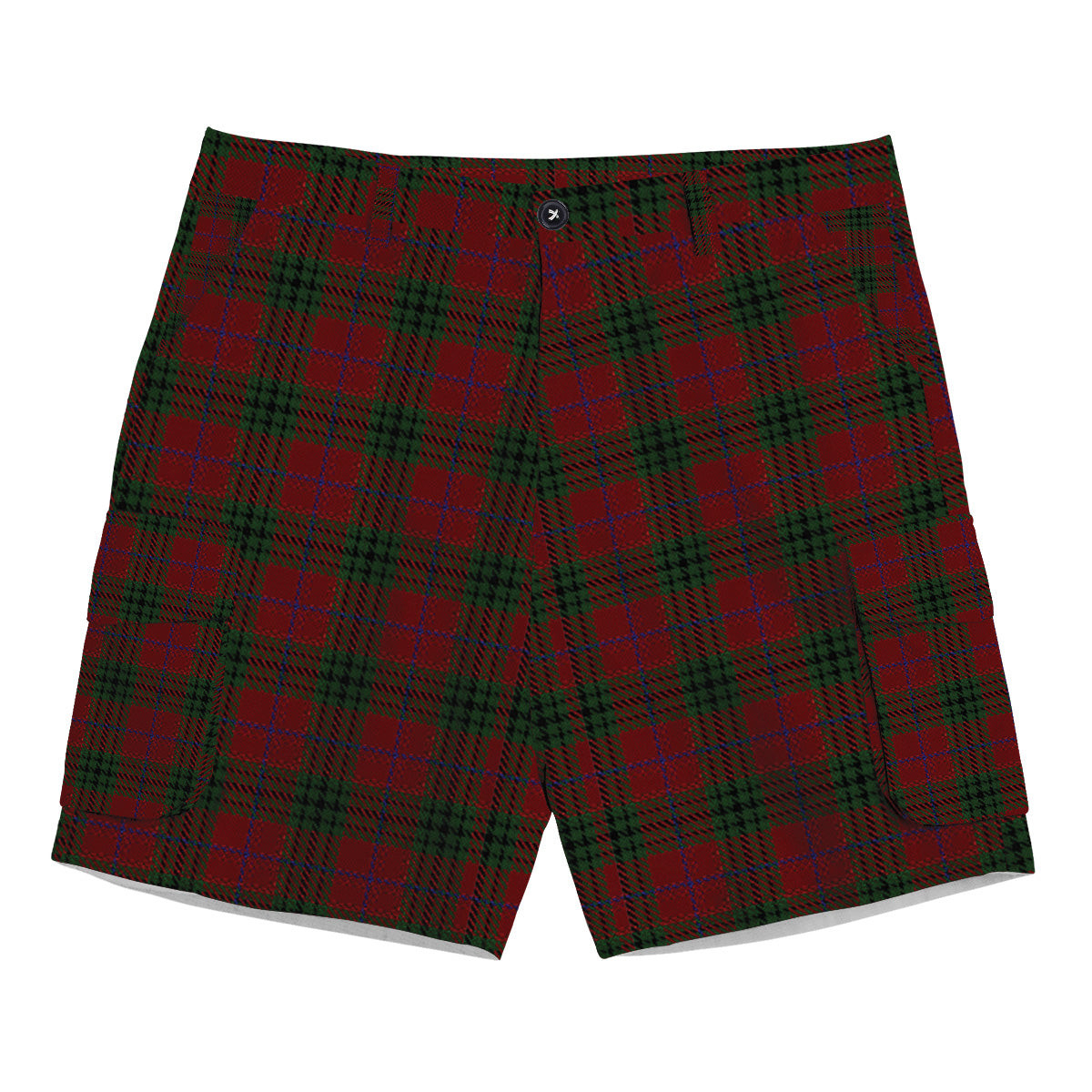 ScotsTee Shop Scottish Denny Hunting Tartan Plaid Cargo Shorts for Men
