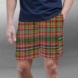 ScotsTee Shop Scottish Drummond of Strathallan Ancient Tartan Plaid Cargo Shorts for Men