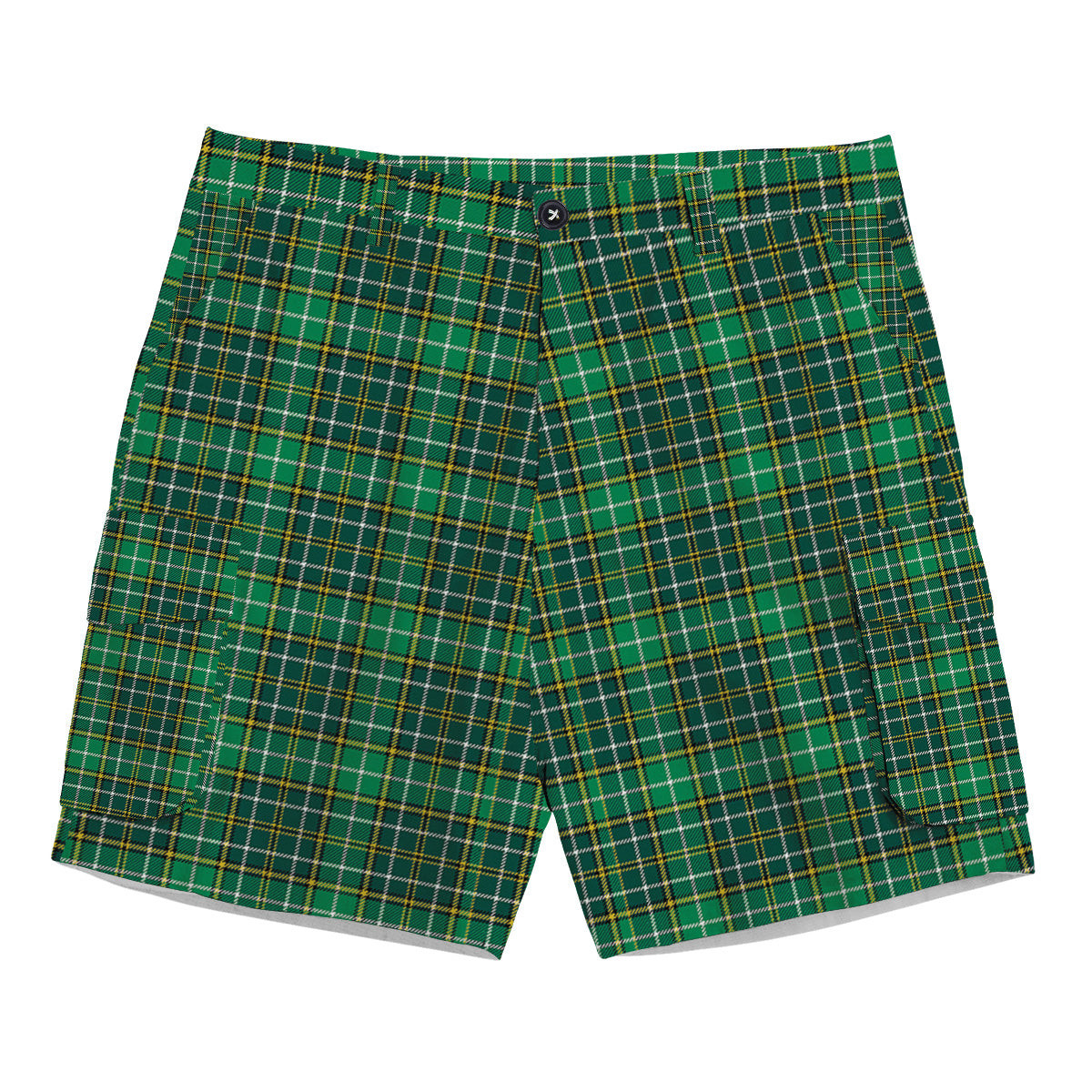 ScotsTee Shop Scottish Foster Hunting Modern Tartan Plaid Cargo Shorts for Men