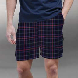 ScotsTee Shop Scottish Fitzgerald Hunting Tartan Plaid Cargo Shorts for Men