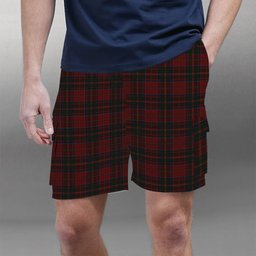 ScotsTee Shop Scottish Donald of Glencoe Tartan Plaid Cargo Shorts for Men