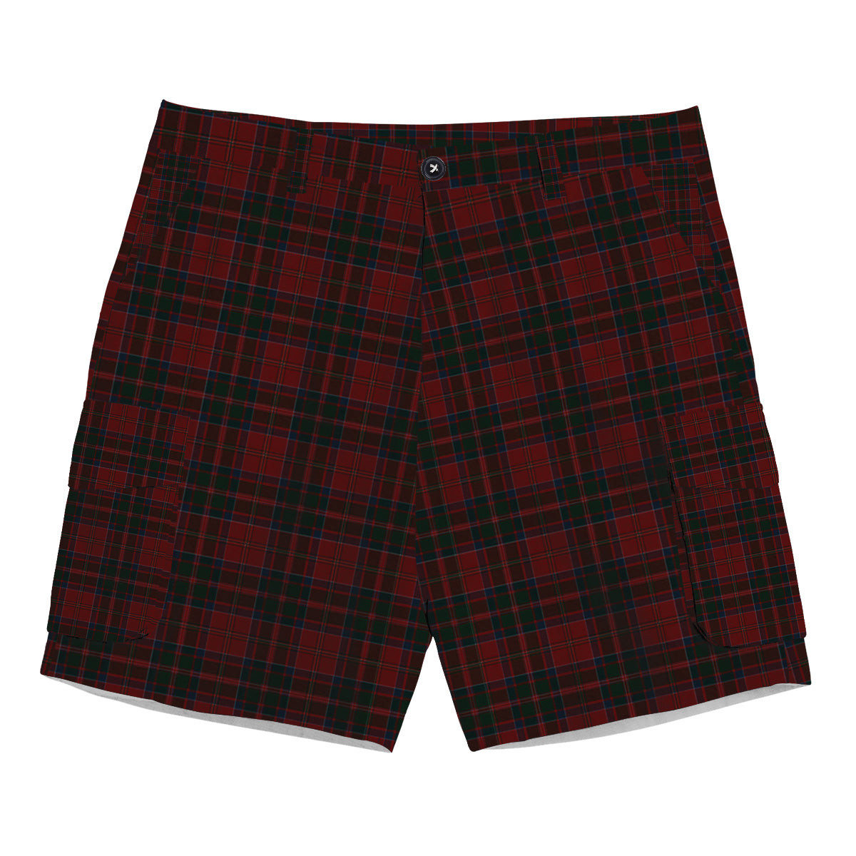 ScotsTee Shop Scottish Donald of Glencoe Tartan Plaid Cargo Shorts for Men